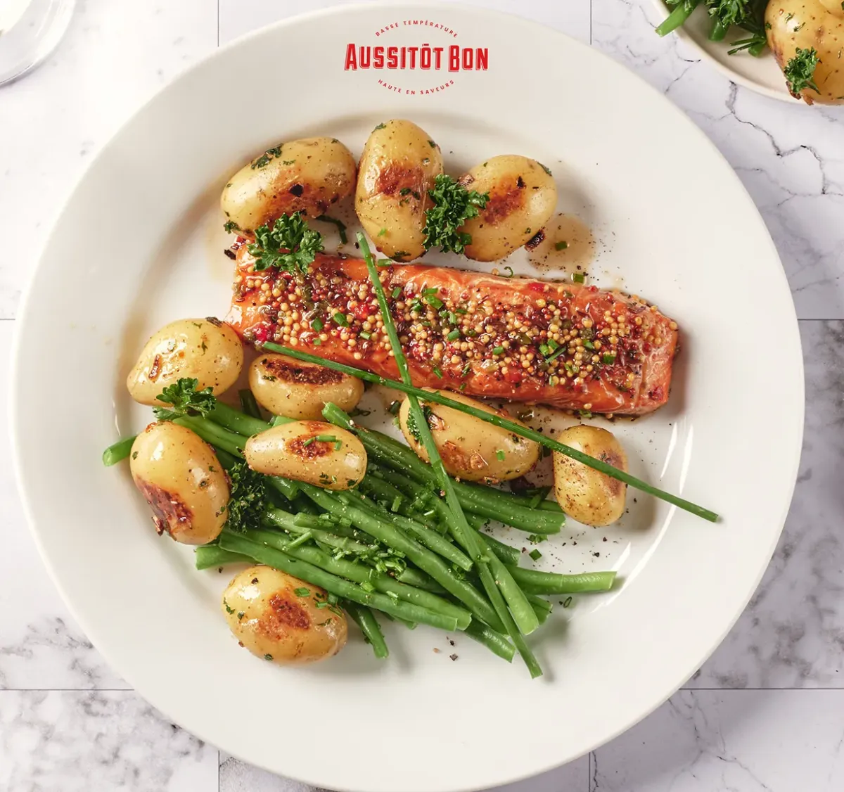 Plat préparé sain de saumon livré par une box de plats préparés