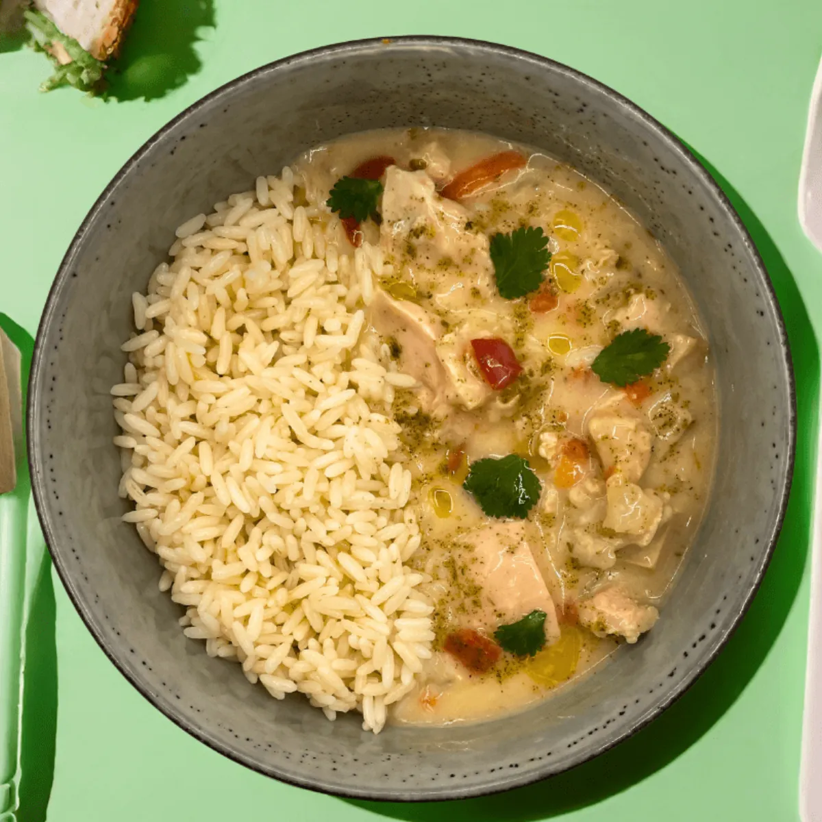 Poulet green thaï du menu Cheef