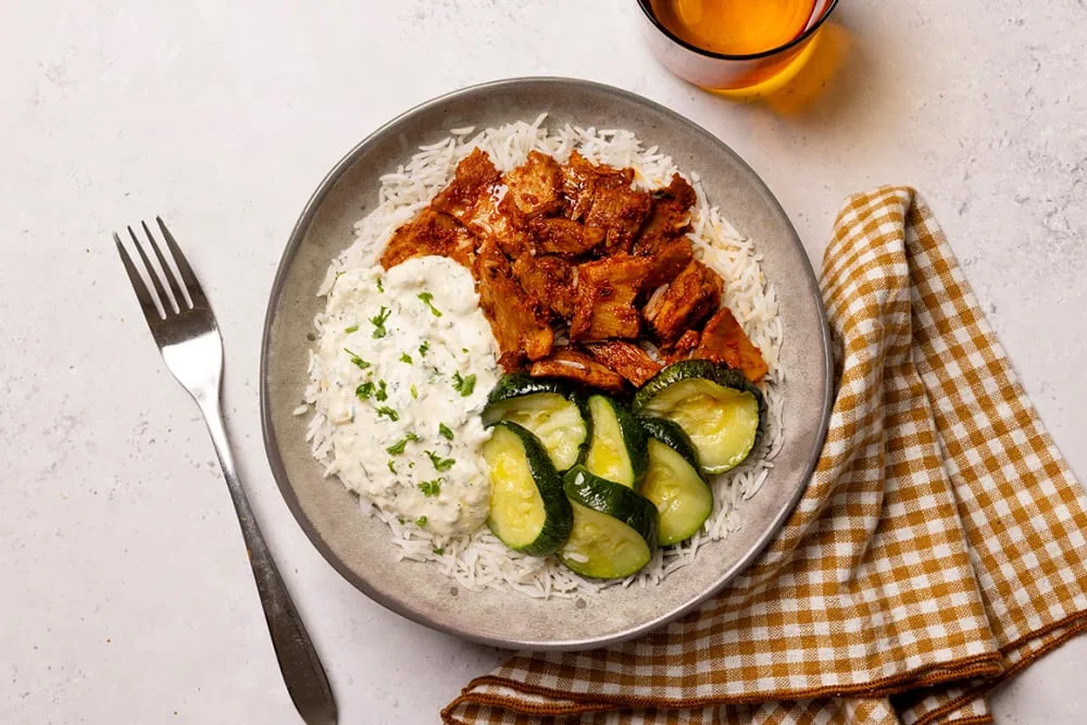 Plat végétarien cuisiné sans gaspillage